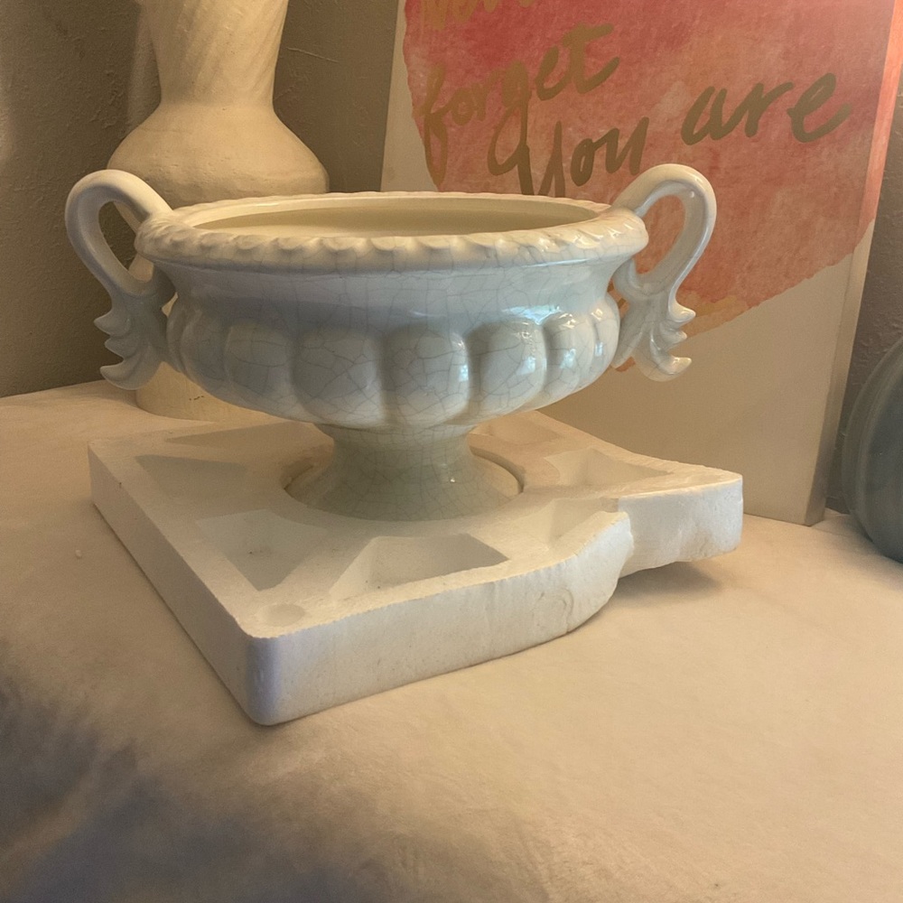 Elegant White Ceramic Urn